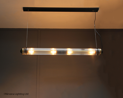 reeded glass light